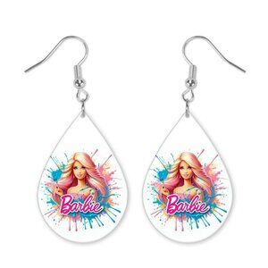 Barbie Teardrop Dangle Handmade Hook Earrings